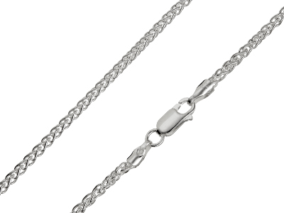 Sterling Silver 2.5mm Spiga Chain  2255cm Hallmarked, 100 Recycled Silver