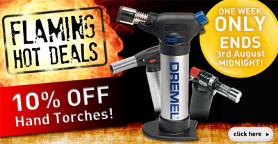 10% OFF Hand Torches - ENDS Tuesday 3rd August 10% OFF Hand Torches - ENDS Tuesday 3rd August