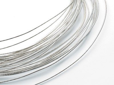 18ct White Gold Round Pin Wire     1.00mm Fully Hard, Coils, 100     Recycled Gold