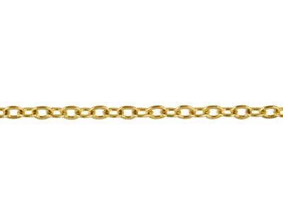 Gold Plated 2.0mm Flat Trace Chain 18