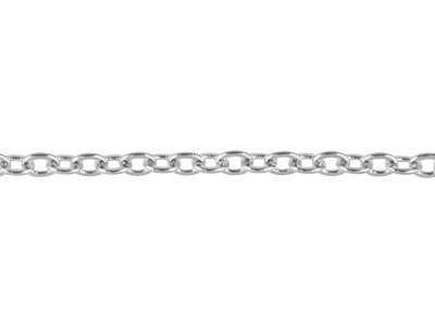Silver Plated 2.3mm Trace Chain    18