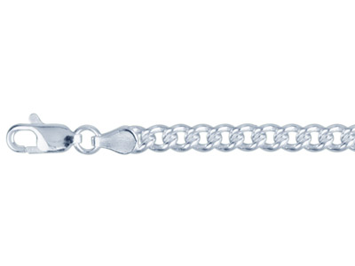 Sterling Silver 4.2mm Curb Bracelet 7.519cm 19cm Hallmarked, 100    Recycled Silver