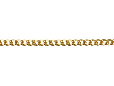 Gold Plated 2.8mm Loose Curb Chain 1 Metre Length