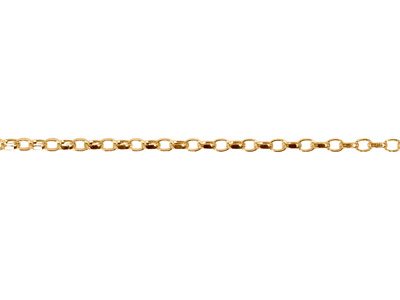 9ct Yellow Gold 1.4mm Diamond Cut  Loose Belcher Chain