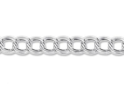 Sterling Silver 4.2mm Loose Double Curb Chain