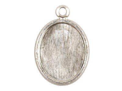 Fine Silver Pendant Cpm79 1.50mm   Fully Annealed, Framed Oval Blank  16mm X 20mm, 100 Recycled Silver