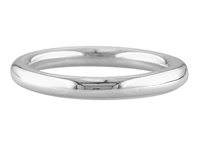 Silver Halo Wedding Ring 3.0mm K 4.4gms Heavy Weight Hallmarked