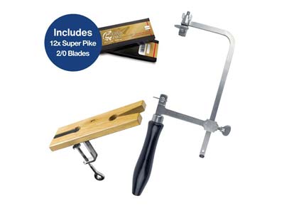 Jewellery DIY Starter Set, Bench   Peg, Saw Frame And 12 Super Pike   2/0 Blades - Standard Image - 2