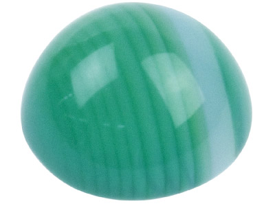 Green Stripe Agate Round Cabochon  6mm - Standard Image - 1