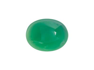Green Agate, Oval Cabochon 10x8mm - Standard Image - 1