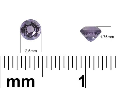 Amethyst, Round, 2.5mm - Standard Image - 3
