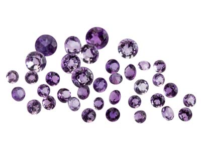 Amethyst, Round, 1.5-3.5mm Mixed   Sizes, Pack of 30 - Standard Image - 1