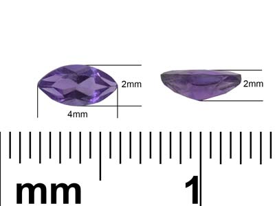 Amethyst, Marquise, 4x2mm - Standard Image - 3