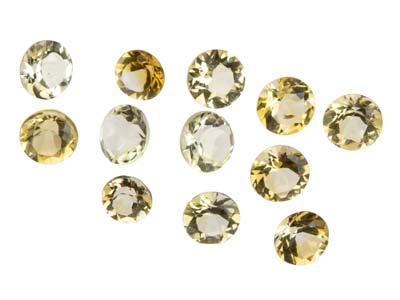 Citrine, Round, 1.5-3.5mm Mixed    Sizes, Pack of 12,