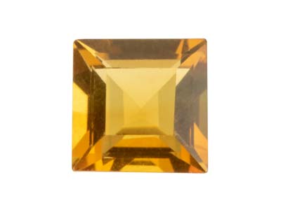 Citrine,-Square,-4x4mm