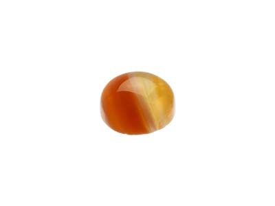 Carnelian Red And White Stripe     Round Cabochon 6mm - Standard Image - 3