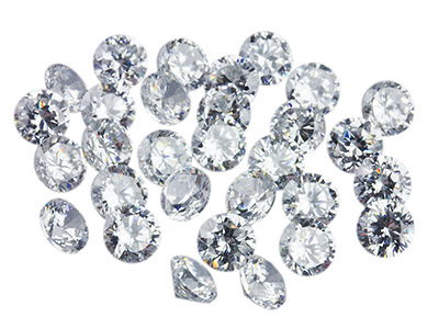 White Cubic Zirconia, Round 1.5mm, Pack of 50, Pmc Safe, Sizes May    Vary Slightly