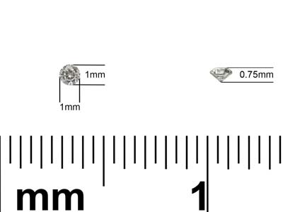Diamond, Lab Grown, Round, D/VS,   1mm - Standard Image - 3