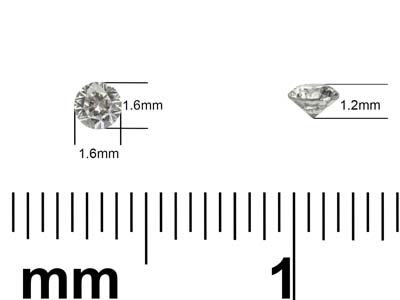 Diamond, Lab Grown, Round, D/VS,   1.6mm - Standard Image - 3