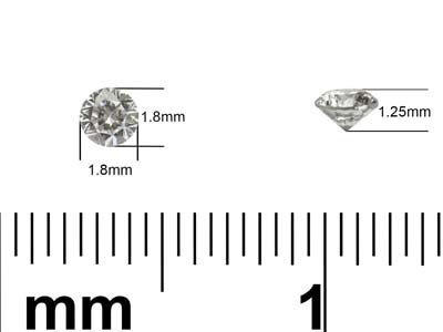 Diamond, Lab Grown, Round, D/VS,   1.8mm - Standard Image - 3