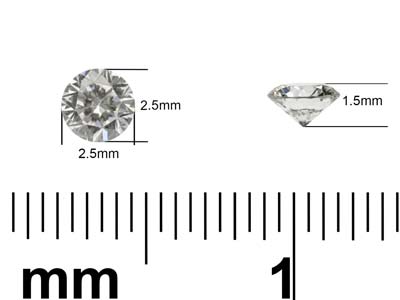 Diamond, Lab Grown, Round, D/VS,   2.5mm - Standard Image - 3