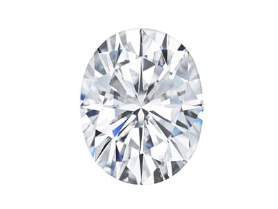 Moissanite By Charles And Colvard,  Oval Brilliant 10x8mm, Colour G H I - Standard Image - 1
