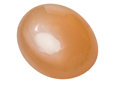 Peach Moonstone, Oval Cabochon     10x8mm