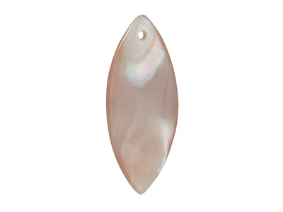 Mother of Pearl Pink Marquise Drop With Drill Hole