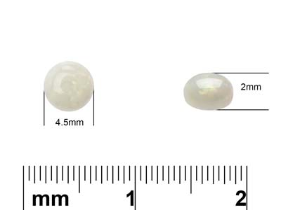 Opal, Round Cabochon, 4.5mm - Standard Image - 3