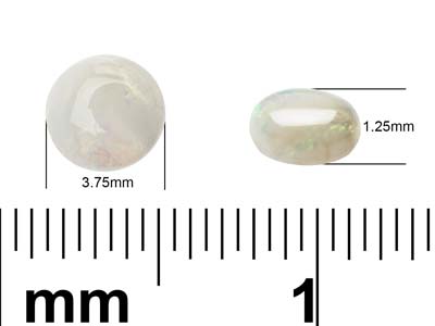 Opal, Round Cabochon, 3.75mm - Standard Image - 3