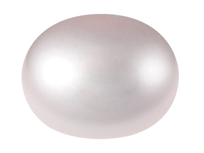 Cultured Pearls Pair Button        Half Drilled 5.5-6mm, Pink,        Freshwater