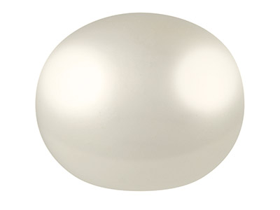 Cultured Pearls Pair Button        Half Drilled 5.5-6mm, White,       Freshwater - Standard Image - 1