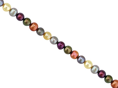 Cultured Pearls Fresh Water, 6-8mm, Multicolour, Potato Shape, 18