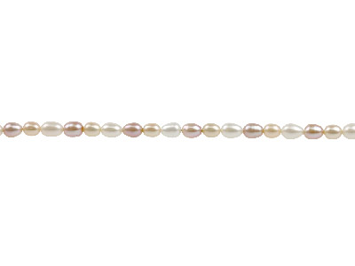 Cultured Pearls, 6x4mm,            Multicolour, Rice, 16