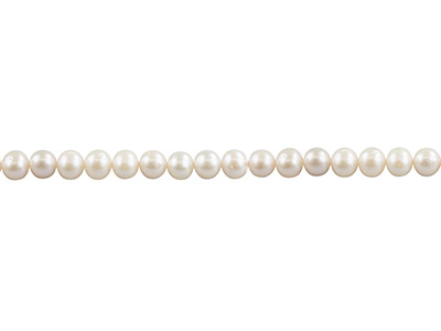 Cultured Pearls Fresh Water,       6-6.5mm, White, Potato Round,      16