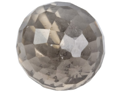 Smokey Quartz 8mm Round Bead Briolette Cut, Fully Drilled