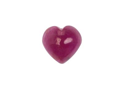 Ruby, Heart Cabochon, 5x5mm