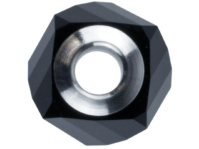 Swarovski Crystal Becharmed Helix Charm Bead, 5920, 14mm Jet