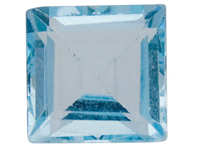 Topaz Sky Blue Square 8x8mm Treated