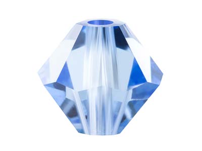 Preciosa Crystal Pack of 24,       Bicone, 4mm, Light Sapphire