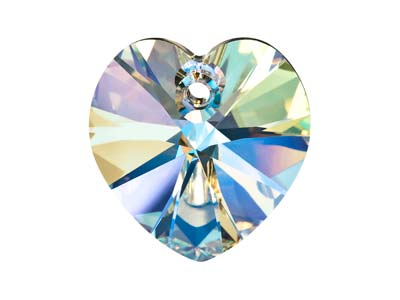 Preciosa Crystal Pack of 2, Heart  Pendant, Maxima 1h, 10mm, Crystal  Ab - Standard Image - 1
