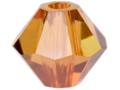 Swarovski Crystal Pack of 24 Bicone, 5328, 4mm Copper