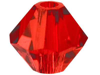 Swarovski Crystal Pack of 24 Bicone, 5328, 4mm Light Siam