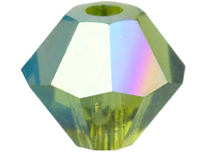 Swarovski Crystal Pack of 24 Bicone, 5328, 4mm Olivine Ab