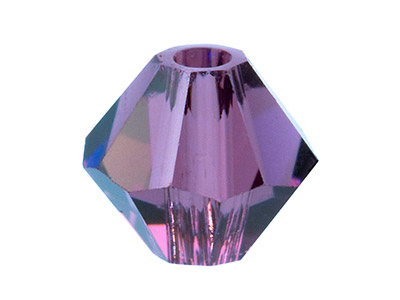 Swarovski Crystal Pack Of 12 Bicone, 5328, 6mm Amethyst