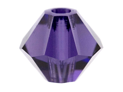12 Swarovski Crystal Beads Bicone 6mm Purple Velvet, Pack Of 12