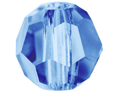 Swarovski Crystal Pack Of 12 Round, 5000, 6mm Denim Blue