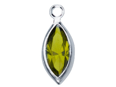 Swarovski Crystal Drop Charm, 53300, 5x10mm Olivine