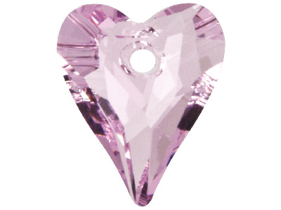 Swarovski Crystal Pack of 2 Wild Hearts, 6240, 12mm Rosaline