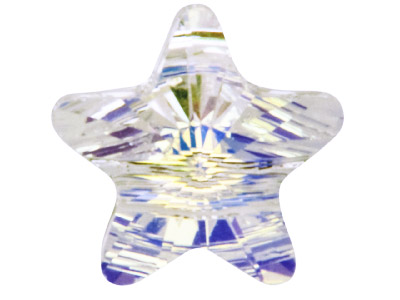 Swarovski Crystal Pack Of 6 Star Shape, 5714, 8mm Crystal Ab